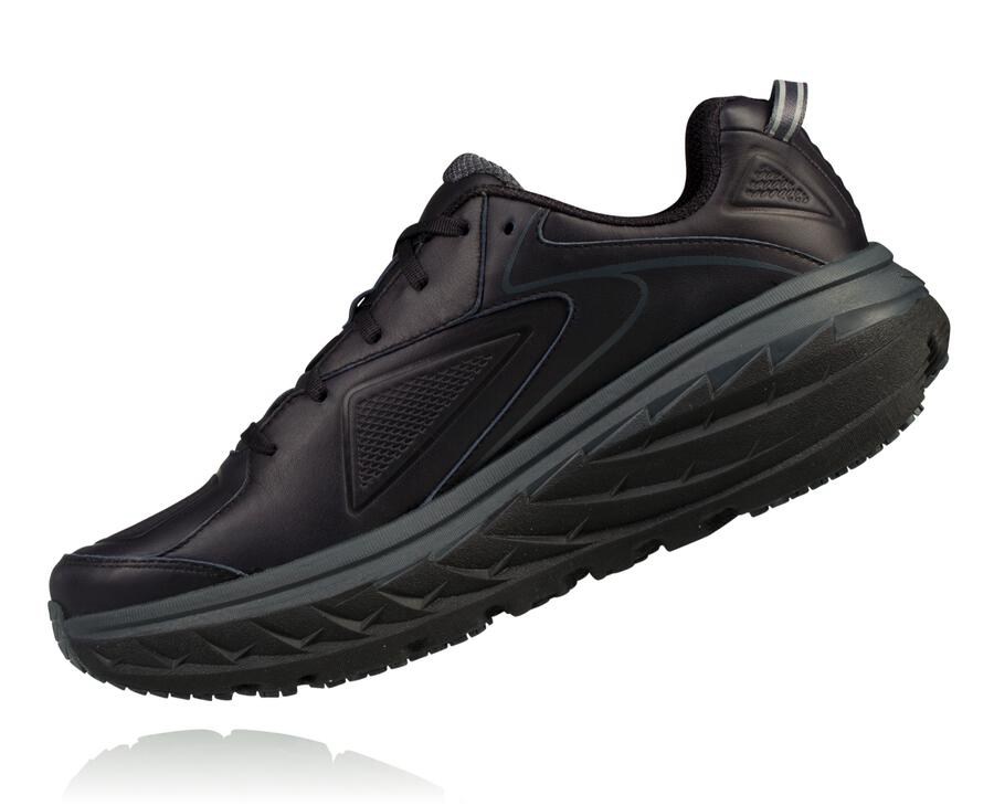 Zapatillas Running Hoka One One Hombre - Bondi Cuero - Negras - MOP560837